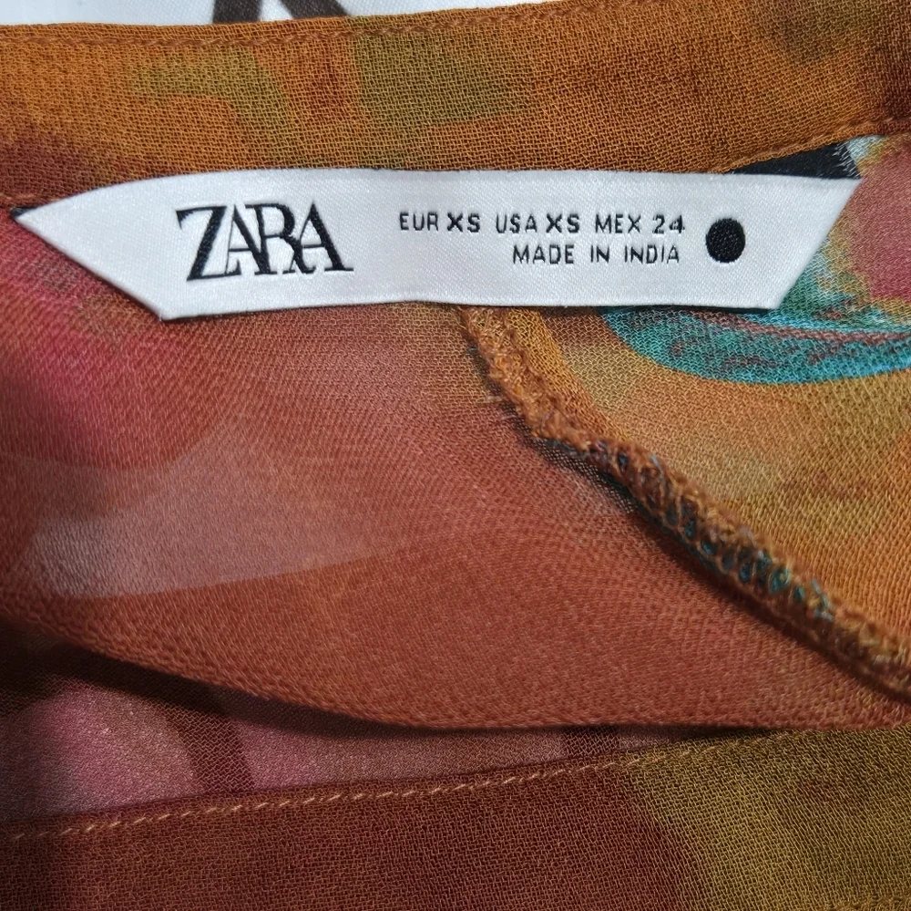 Zara GORGEOUS Printed Pareo Pants Swimwear Beach Cover up Size M - Picture 11 of 11